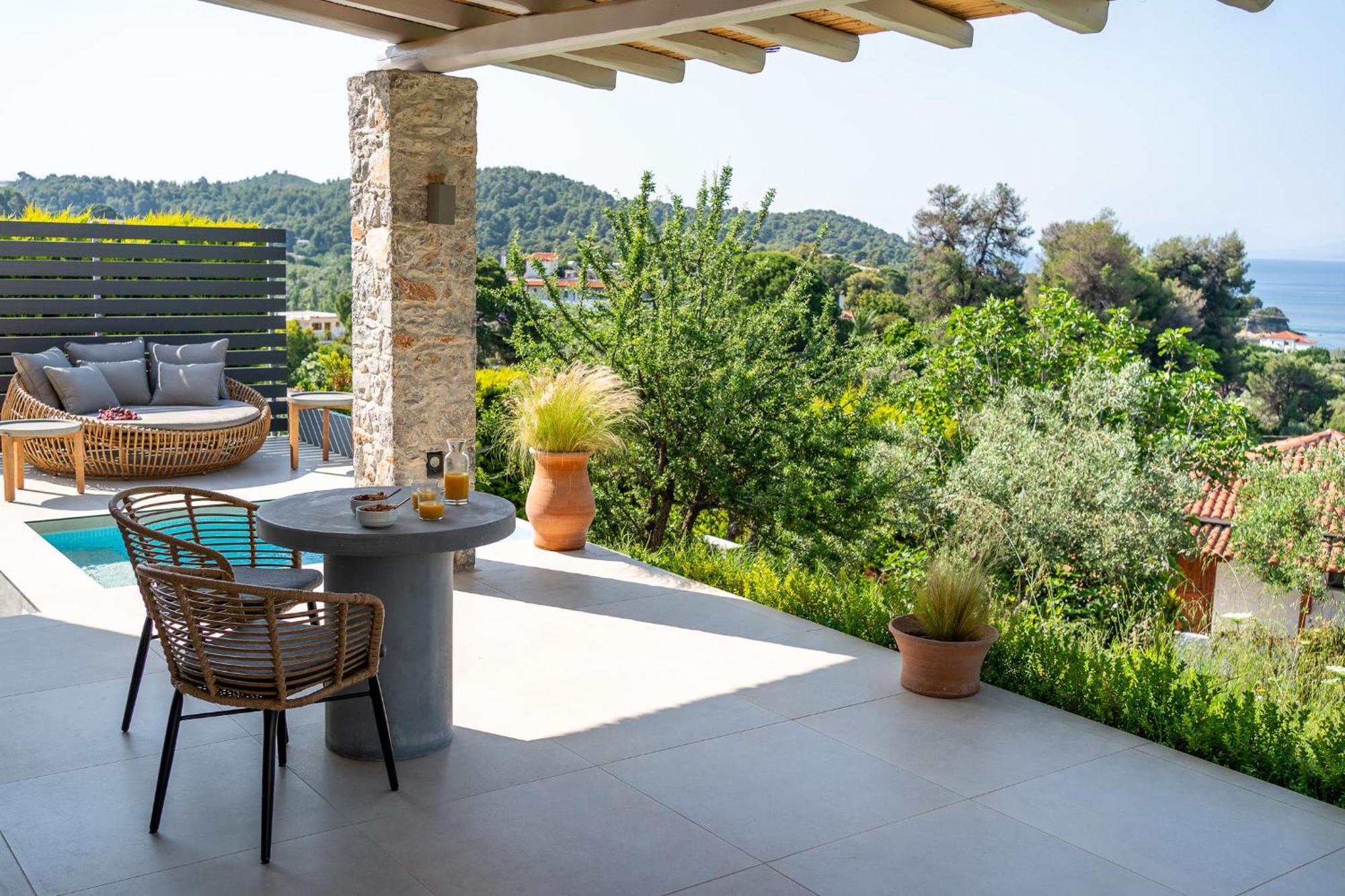 Stone Build Suite With Private Pool Kolios Exteriör bild